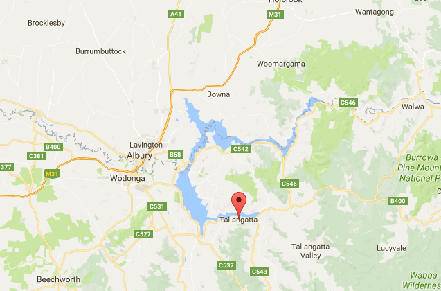 Lake Hume and Tallangatta Map